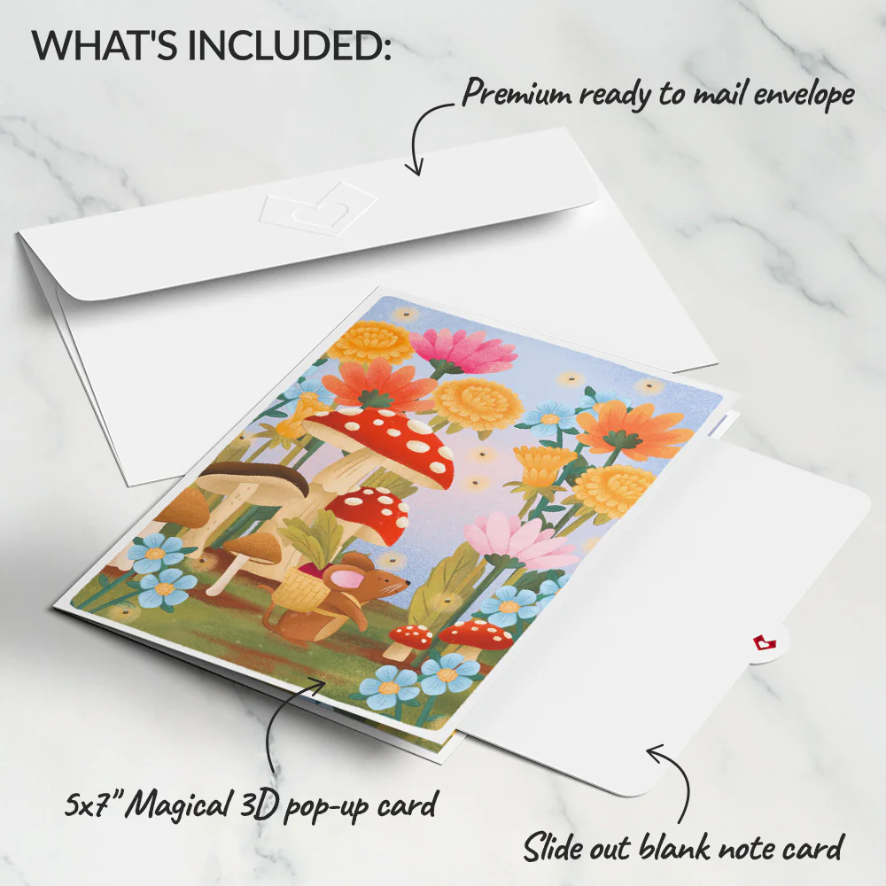 Woodland Critter Village Pop-Up Card - Image 5