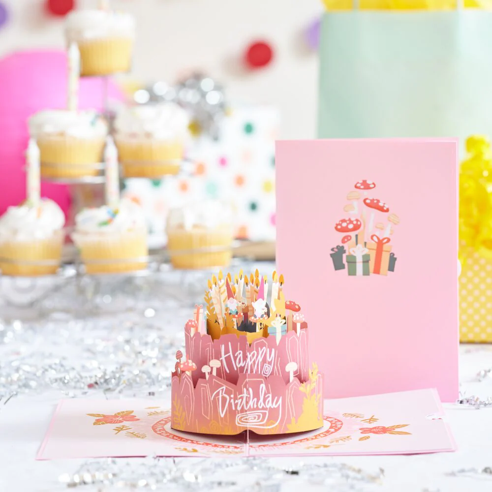 Woodland Gnomes Birthday Cake Pop-Up Card - Image 5