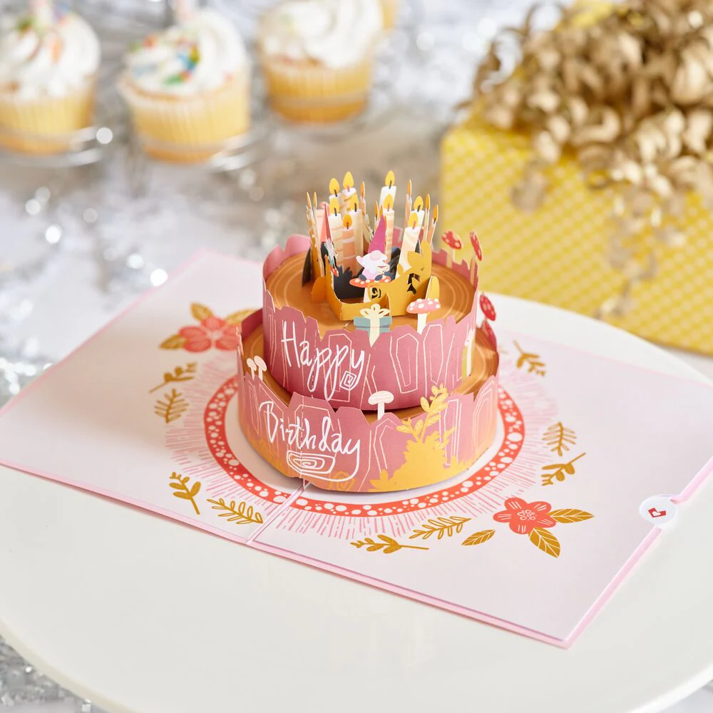 Woodland Gnomes Birthday Cake Pop-Up Card - Image 6