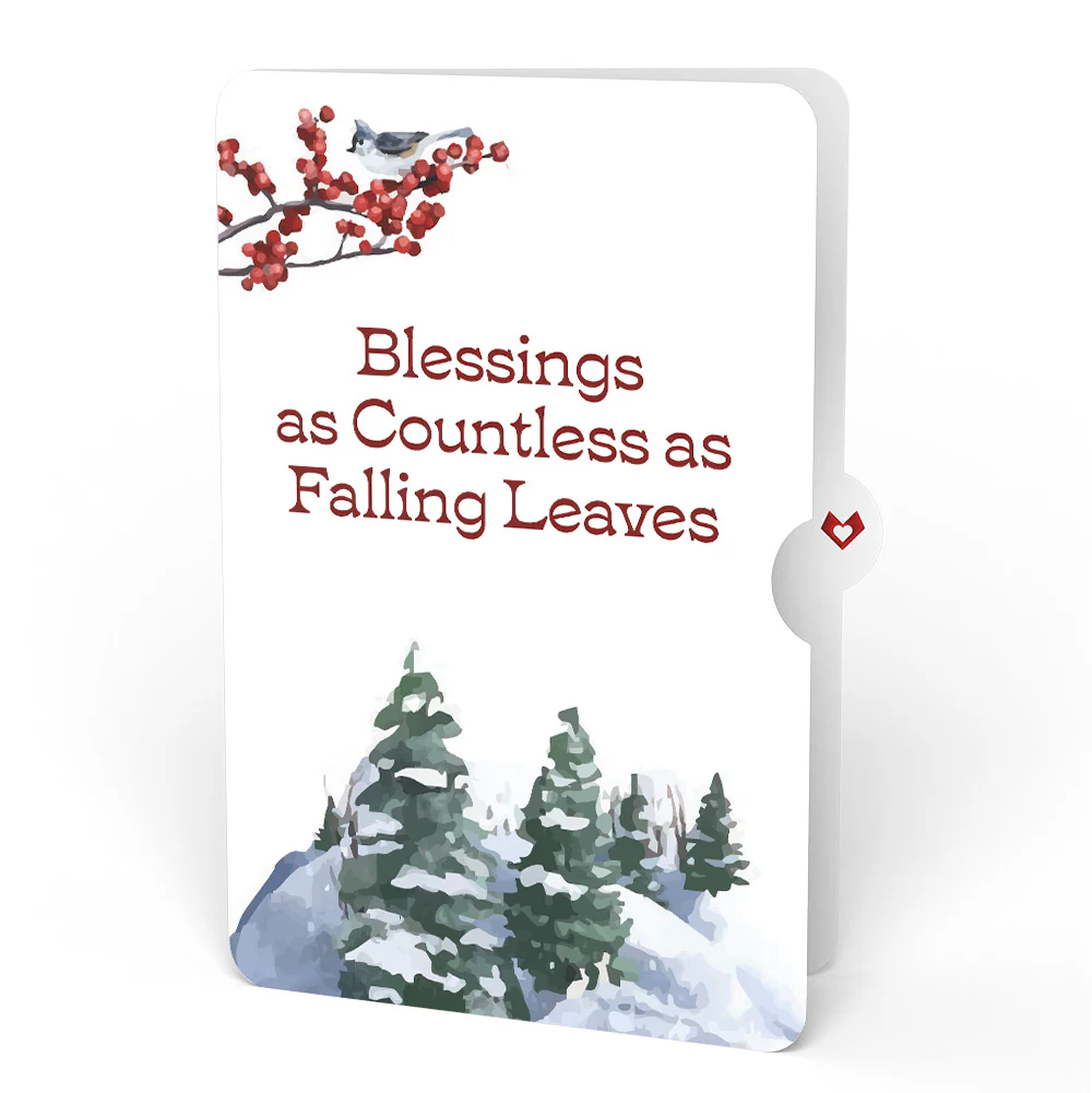 Woodland White Christmas Pop-Up Card and Countless Blessings Sentiment Set - Image 4