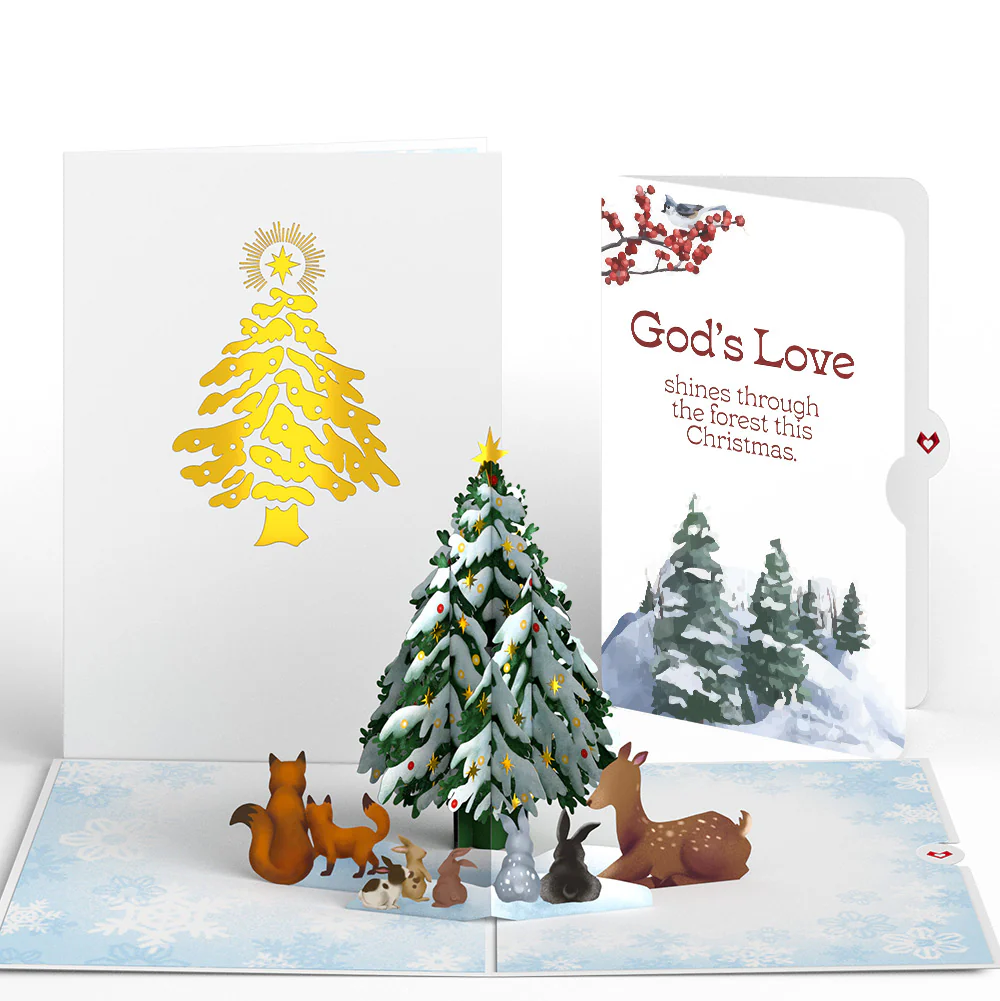 Woodland White Christmas Pop-Up Card and God's Love Sentiment Set