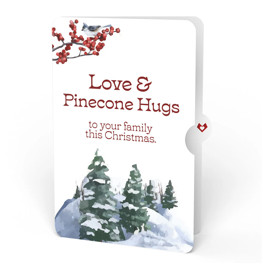 Woodland White Christmas Pop-Up Card and Sentiment Set for Family - Image 4
