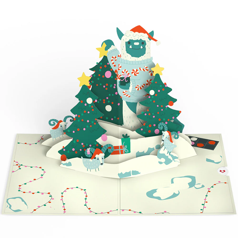 Yeti for Christmas Pop-Up Card - Image 3