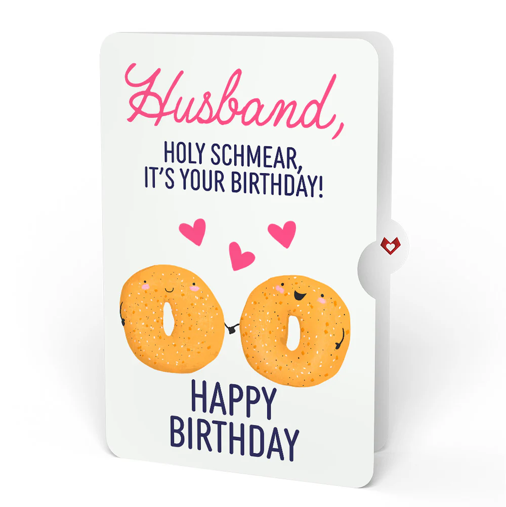 You Are My Everything Bagel Birthday Pop-Up Card and Sentiment Set for Husband - Image 4