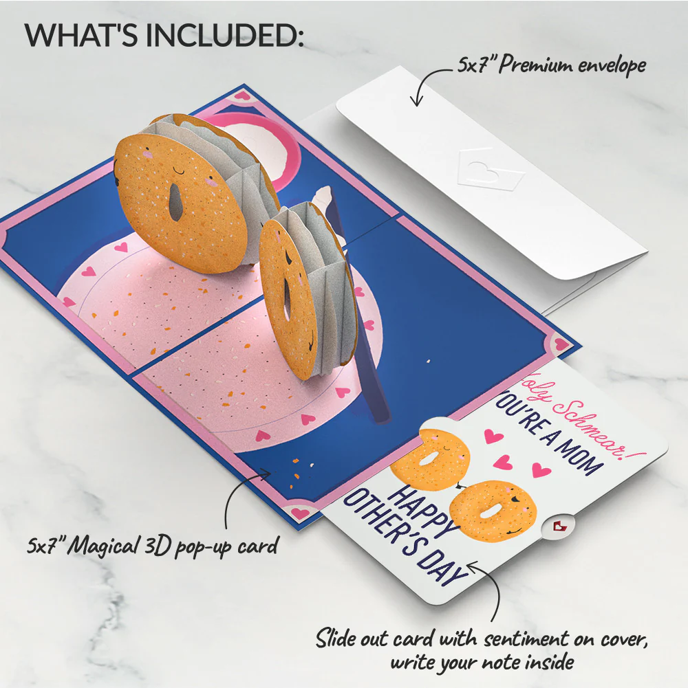 You Are My Everything Bagel Mother’s Day Pop-Up Card and Holly Schmear Sentiment Set - Image 2