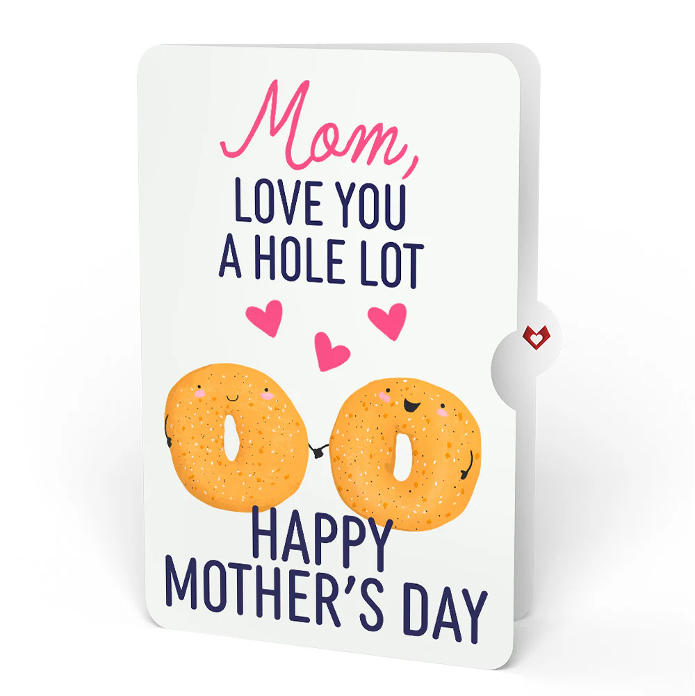You Are My Everything Bagel Mother’s Day Pop-Up Card and Love You A Hole Lot Sentiment Set for Mom - Image 4