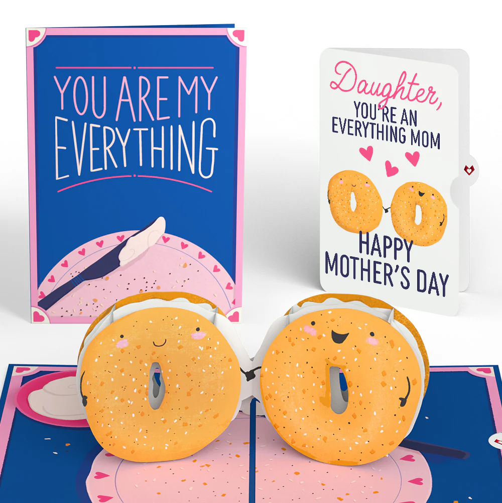 You Are My Everything Bagel Mother’s Day Pop-Up Card and Sentiment Set for Daughter