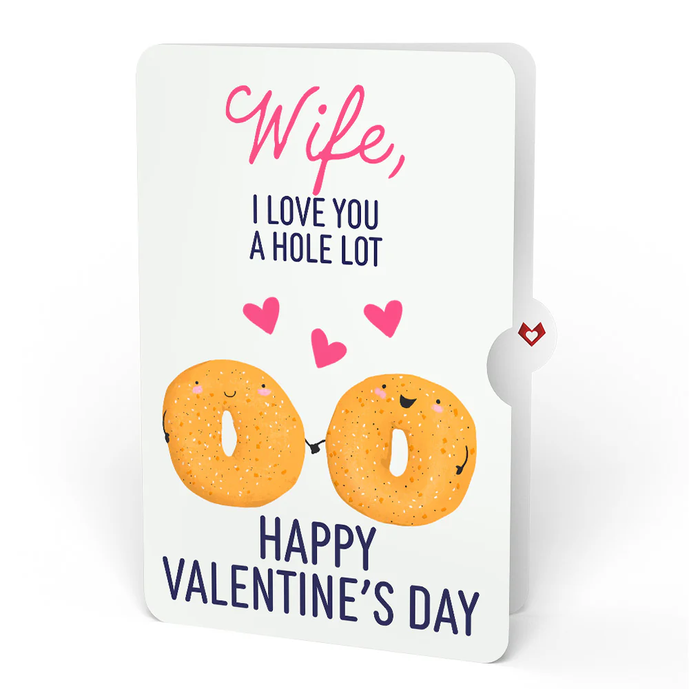 You Are My Everything Bagel Valentine Pop-Up Card and Sentiment Set for Wife - Image 4