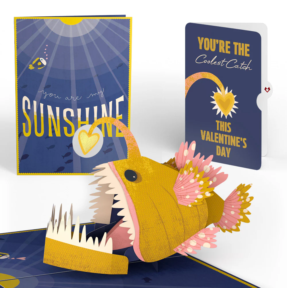 You Are My Sunshine Anglerfish Valentine Pop-Up Card and Angler Glow Sentiment Set