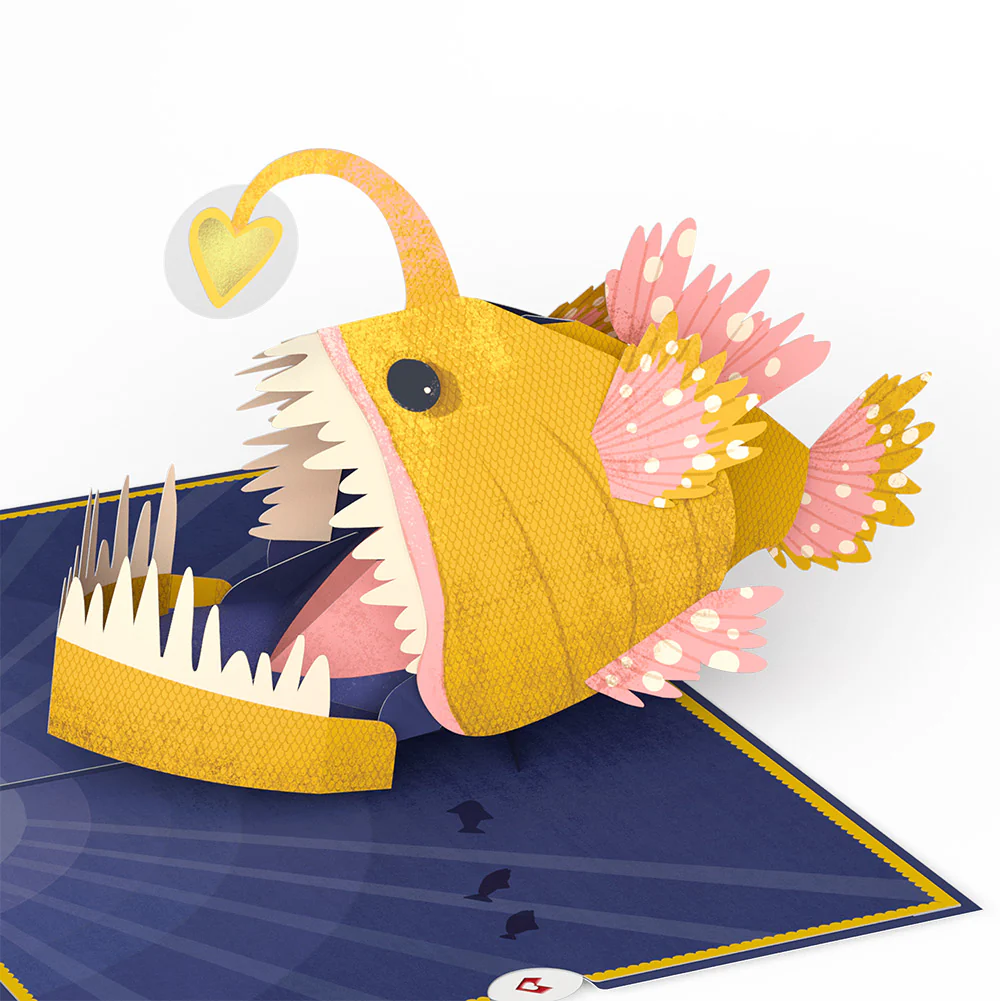 You Are My Sunshine Anglerfish Valentine Pop-Up Card and Sentiment Set for Wife - Image 3