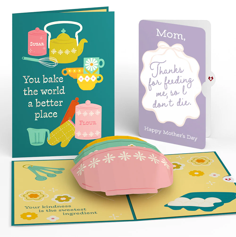 You Bake the World a Better Place Mother’s Day Pop-Up Card and Sentiment Set for Mom