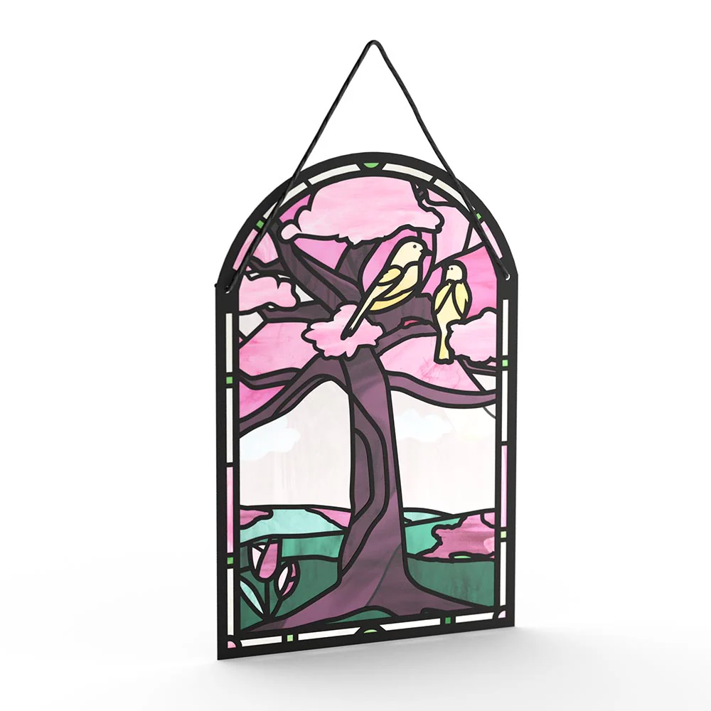 You Brighten My World Birds Mother's Day Suncatcher Card and Sentiment Set for Spanish Mom - Image 3