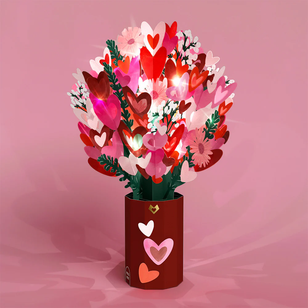You Light Up My Life Light-Up Pop-Up Card & Bouquet Bundle - Image 5