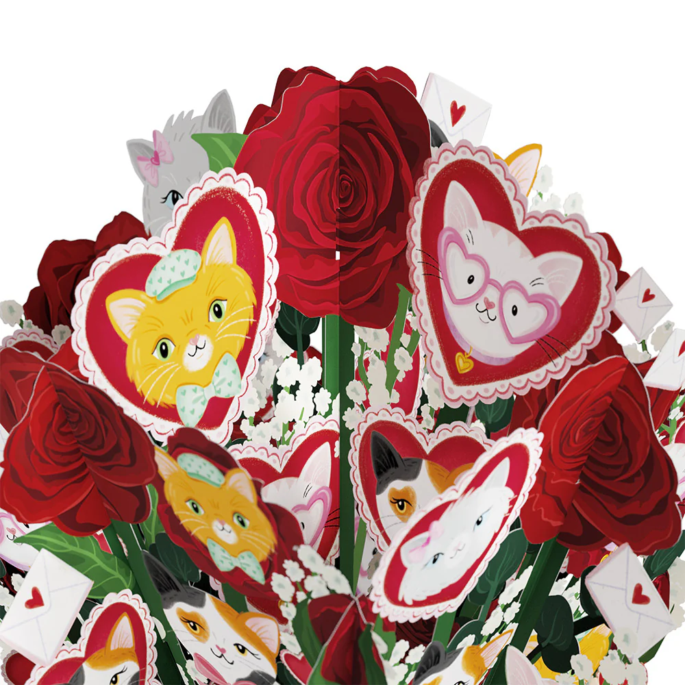 You Make My Heart Purr Cat Birthday Bouquet and Sentiment Set - Image 3