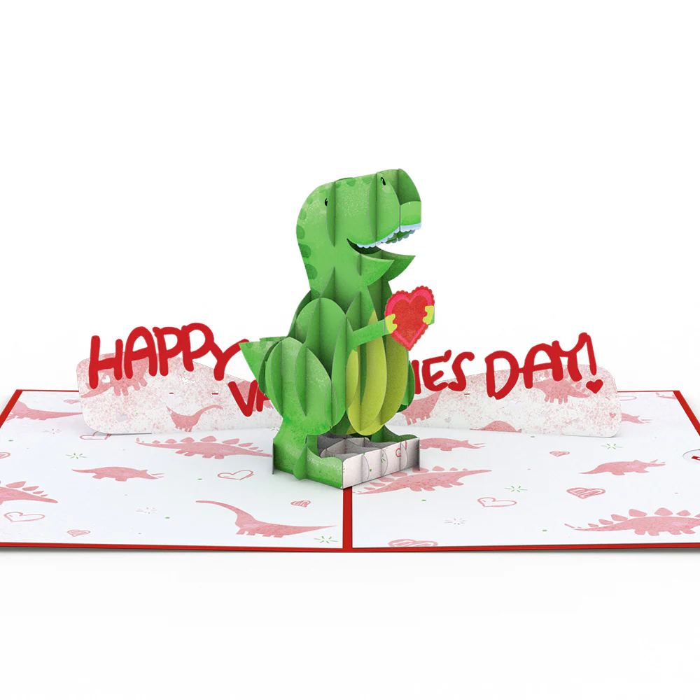 You Make My Heart 'Saur' Pop-Up Card - Image 3