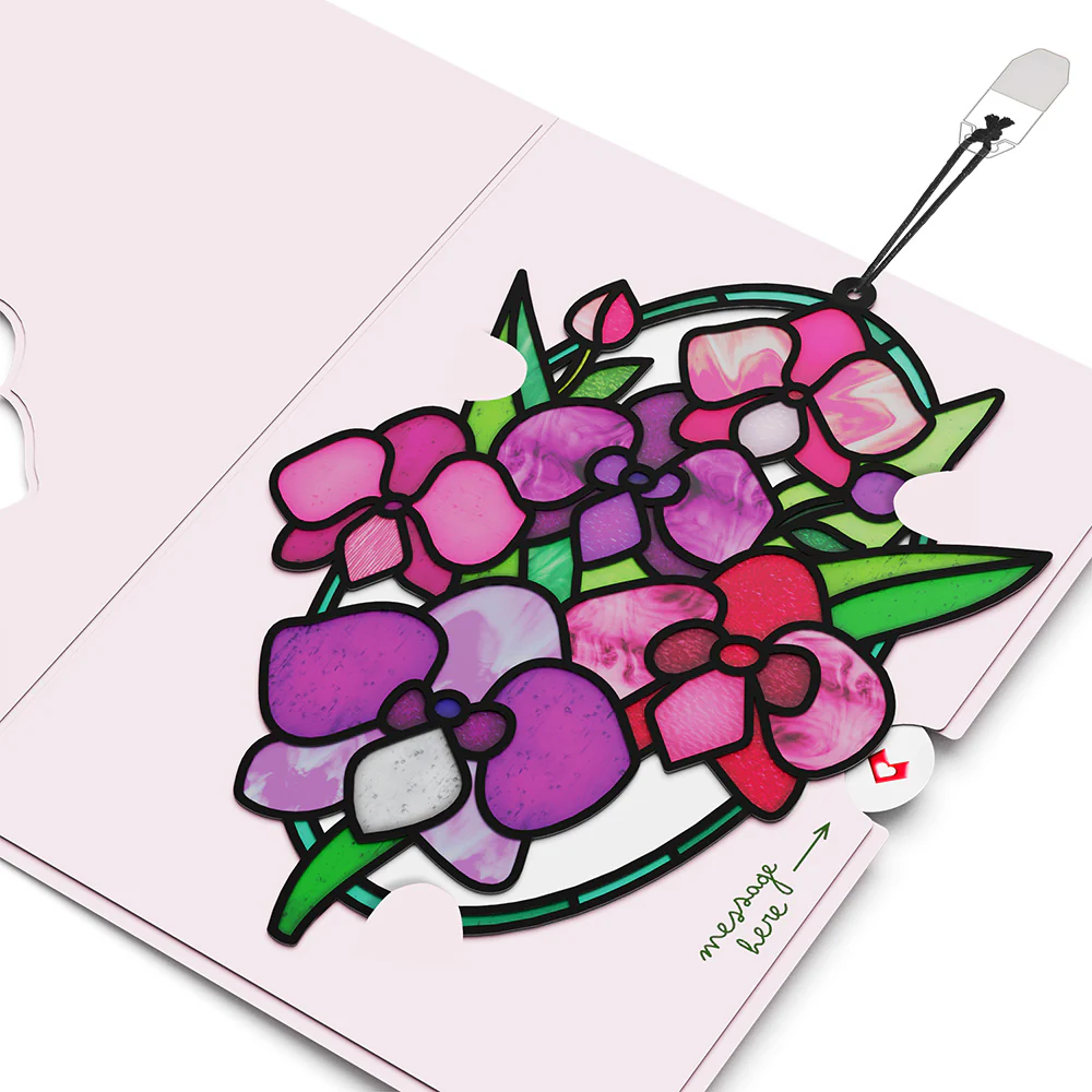 You Make Things Bloom Orchid Suncatcher Card - Image 4