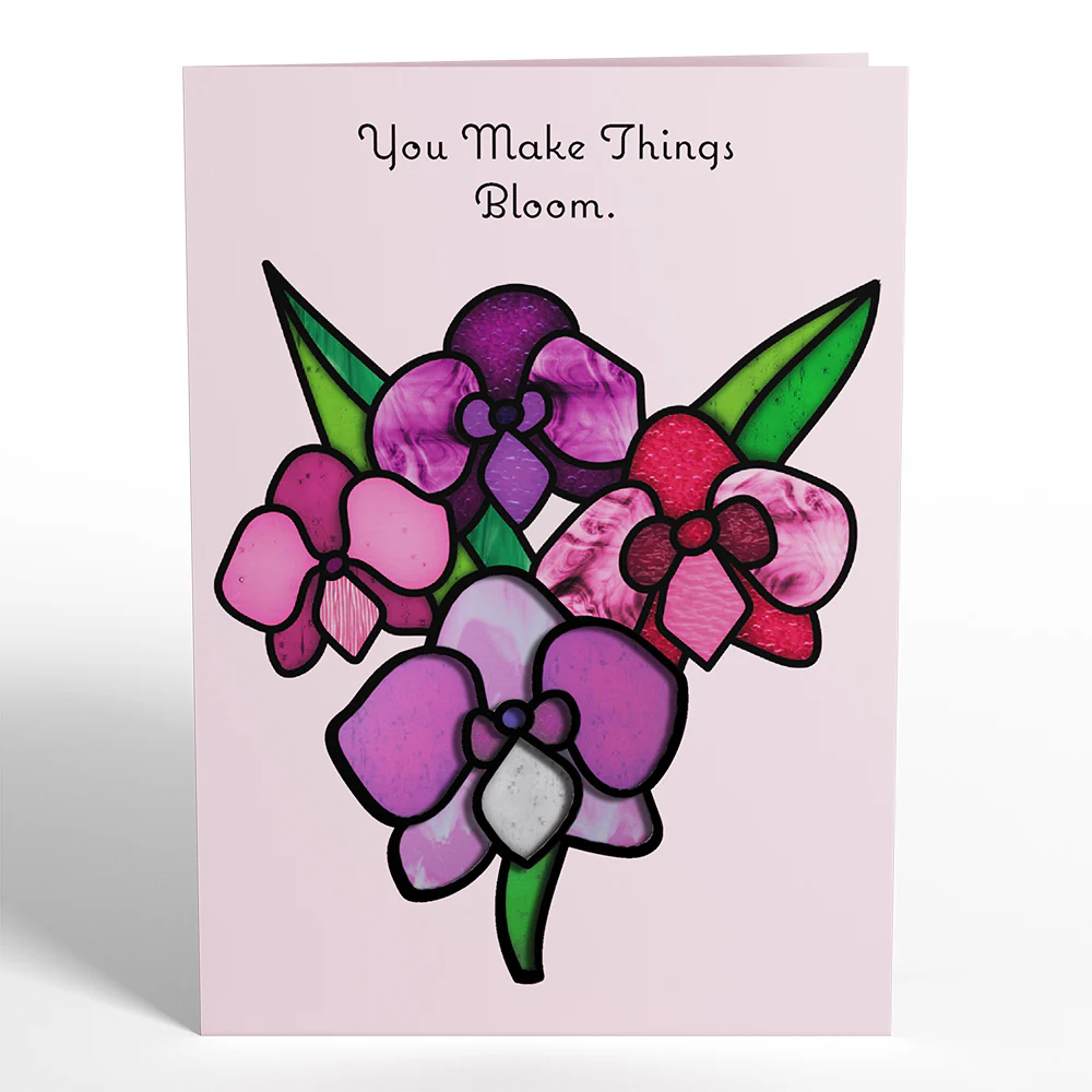 You Make Things Bloom Orchid Suncatcher Card - Image 5
