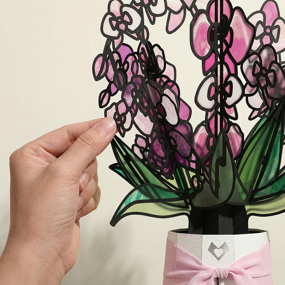 You Make Things Bloom Orchid Suncatcher Card & Bouquet Bundle - Image 5