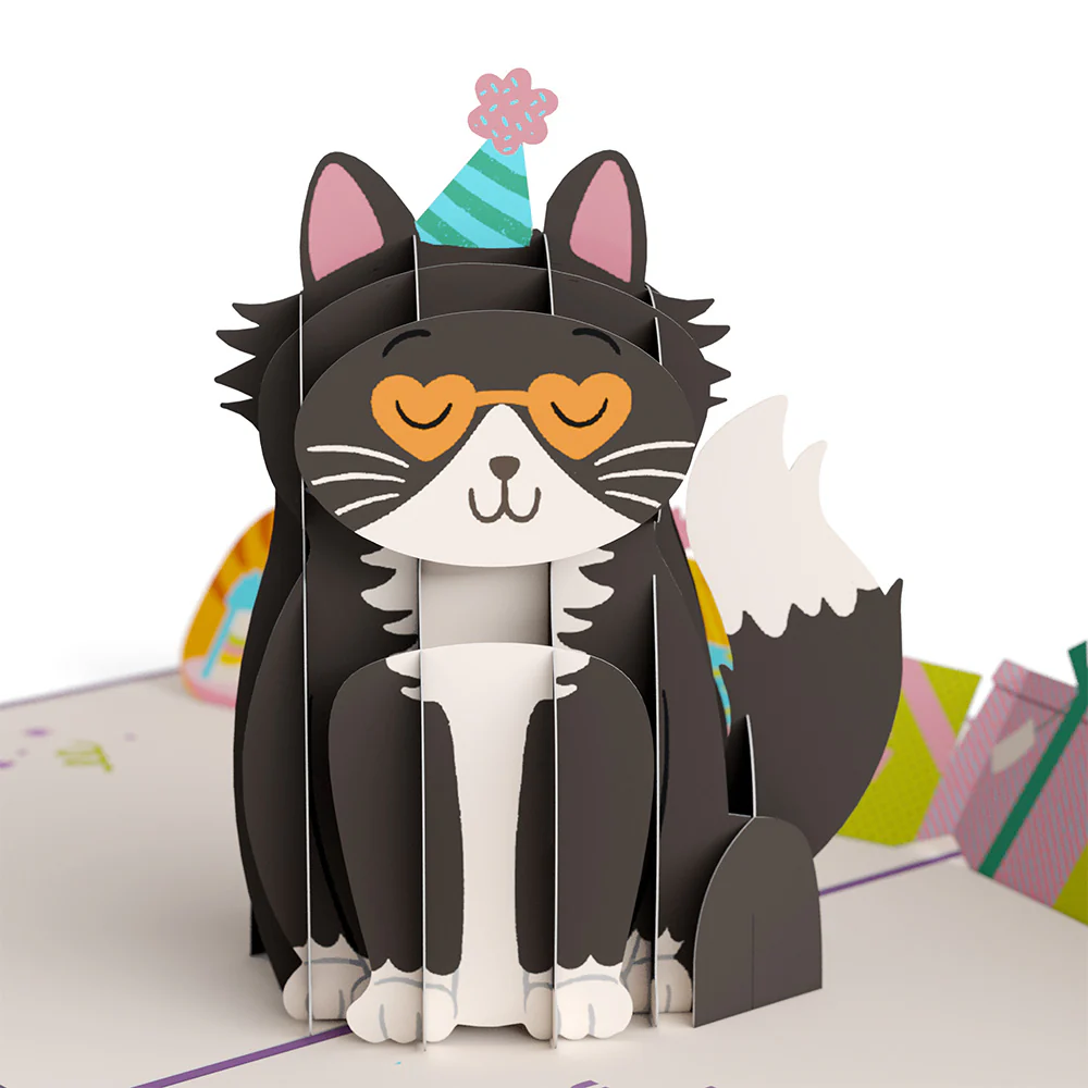 Your Gift Is in the Litterbox Birthday Cat Pop-Up Card and Sentiment Set - Image 3