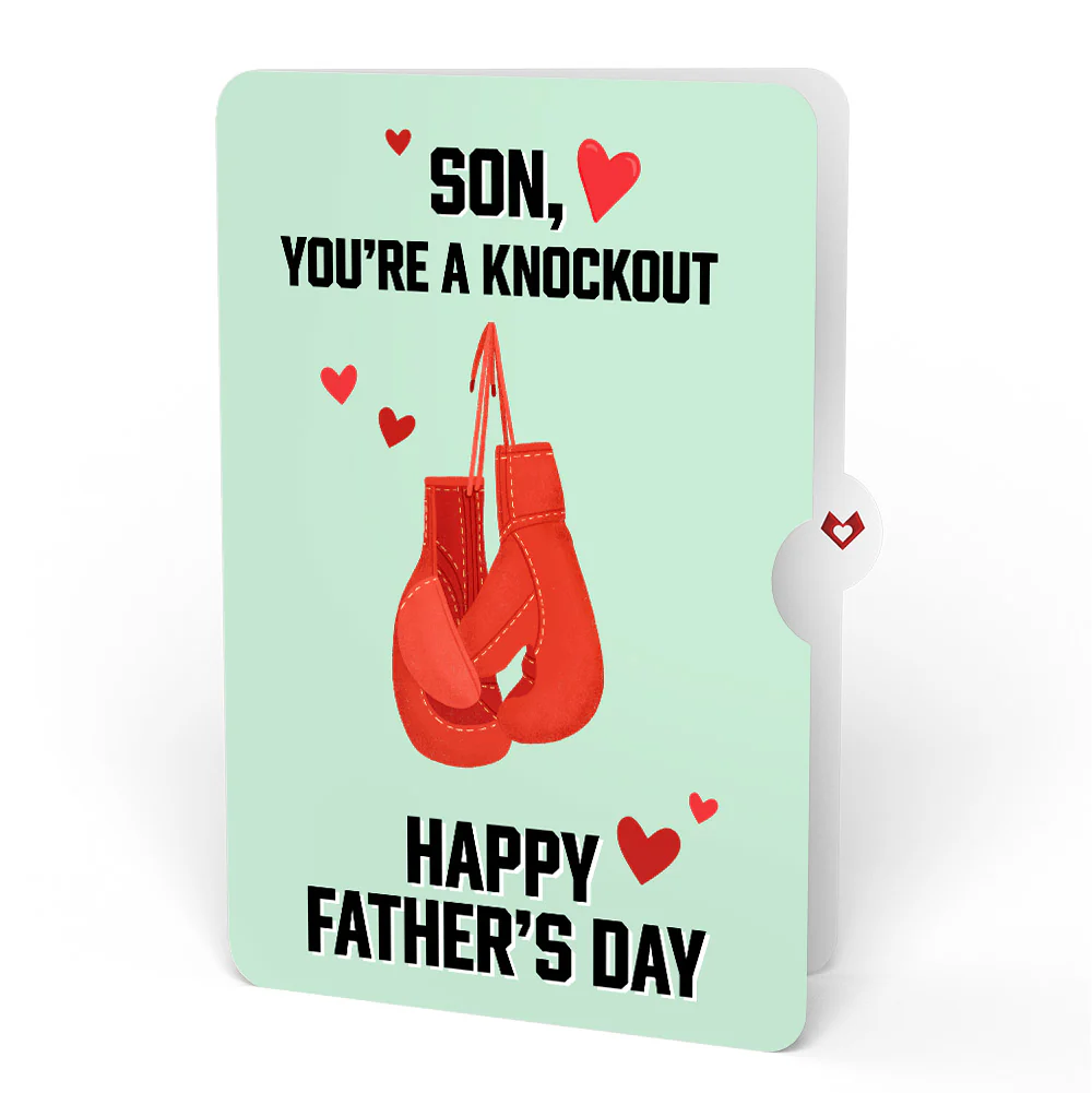 You're a Knock Out Father's Day Pop-Up Card and Sentiment Set for Son - Image 4