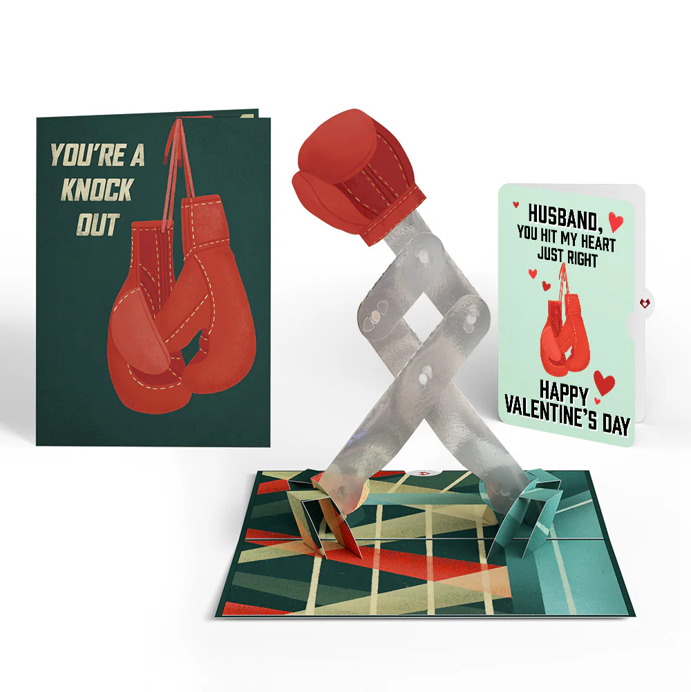 You're a Knock Out Valentine Pop-Up Card and Sentiment Set for Husband