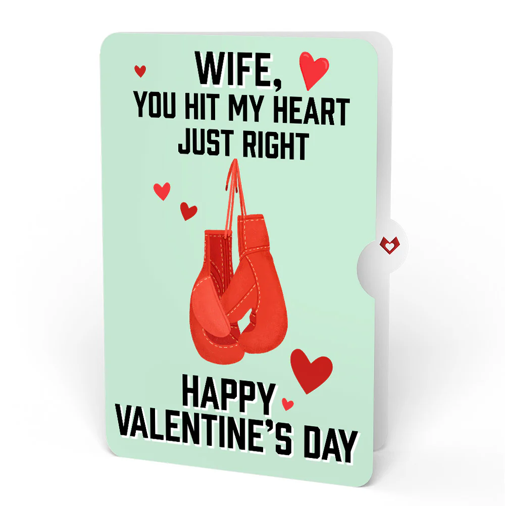 You're a Knock Out Valentine Pop-Up Card and Sentiment Set for Wife - Image 4