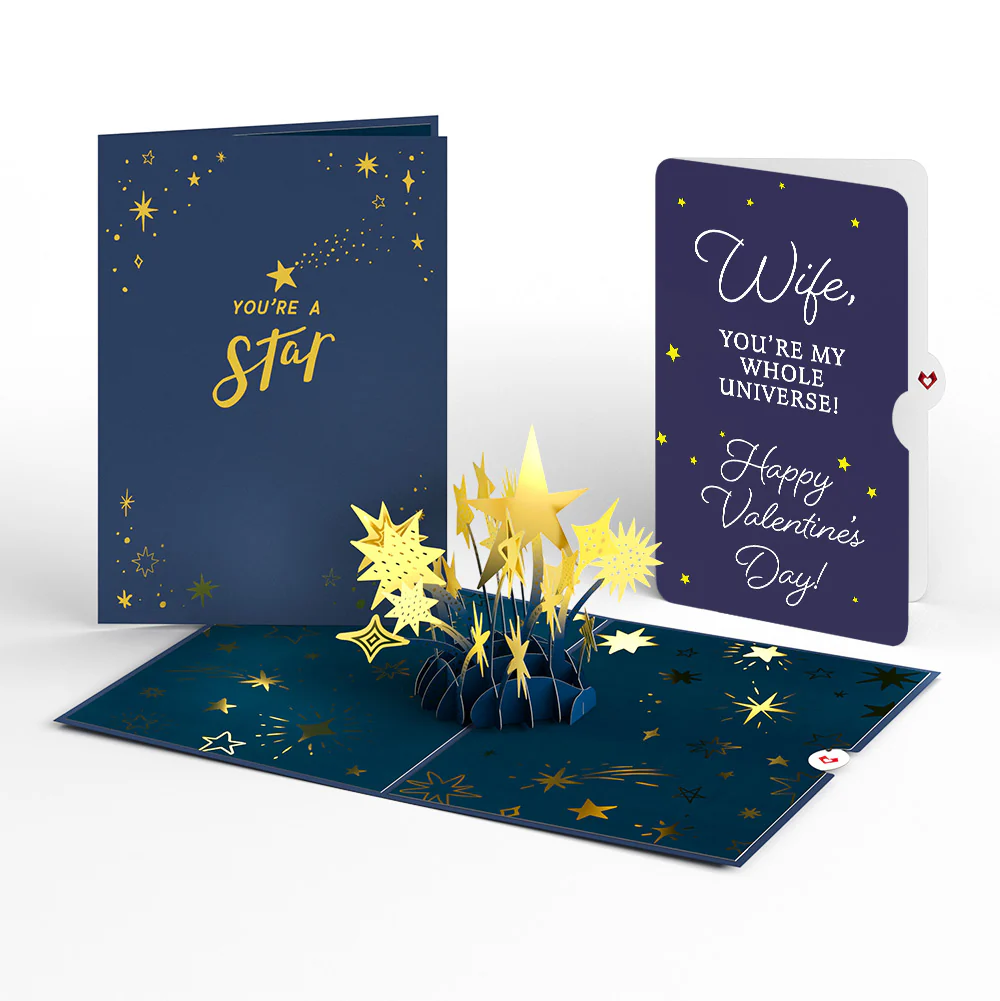 You're a Star Valentine Pop-Up Card and Sentiment Set for Wife