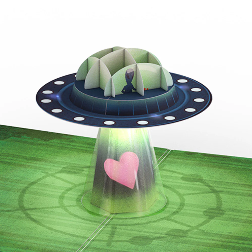You've Abducted My Heart Anniversary Light-Up Pop-Up Card and Sentiment Set for Husband - Image 3