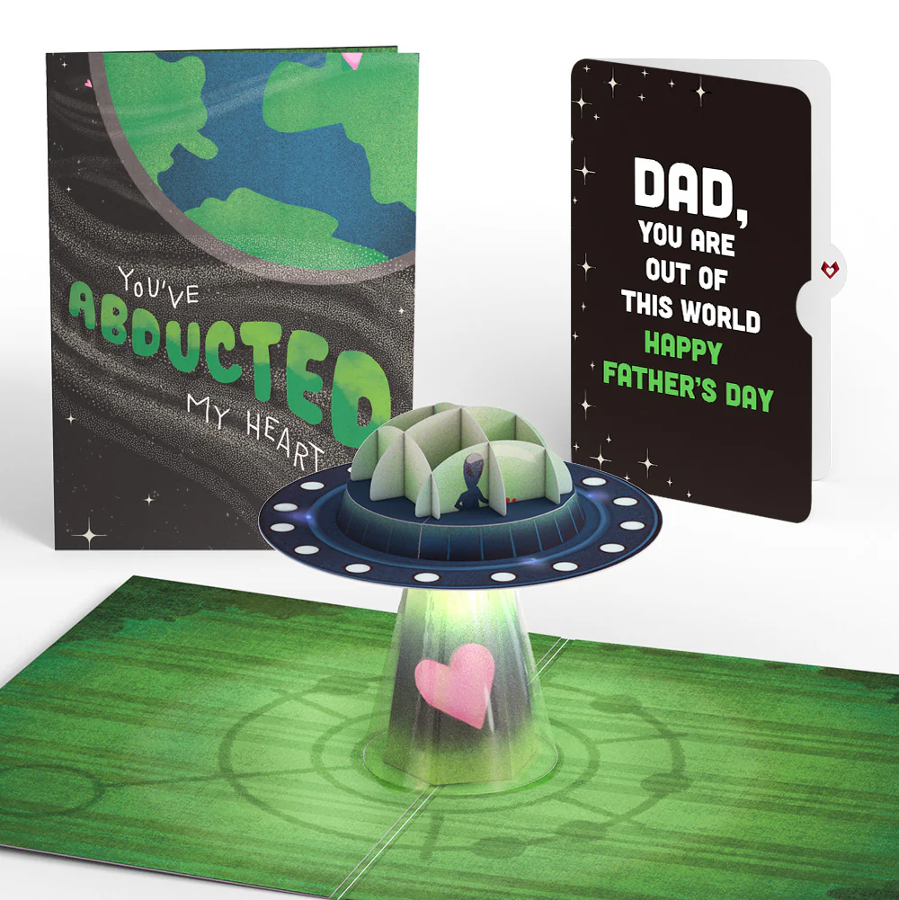 You've Abducted My Heart Father’s Day Light-Up Pop-Up Card and Sentiment Set for Dad