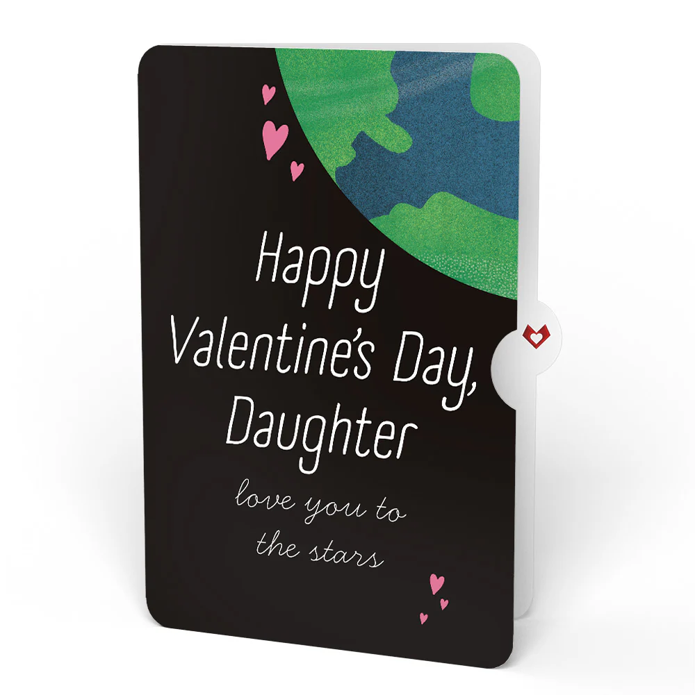 You've Abducted My Heart Valentine Light-Up Pop-Up Card and Sentiment Set for Daughter - Image 4